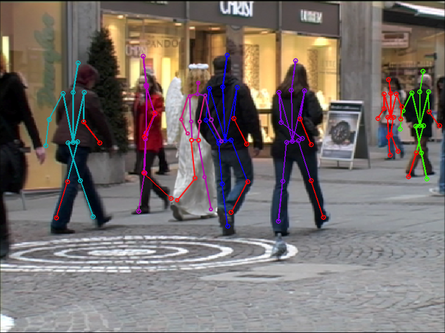 pose estimation overlay on street scene